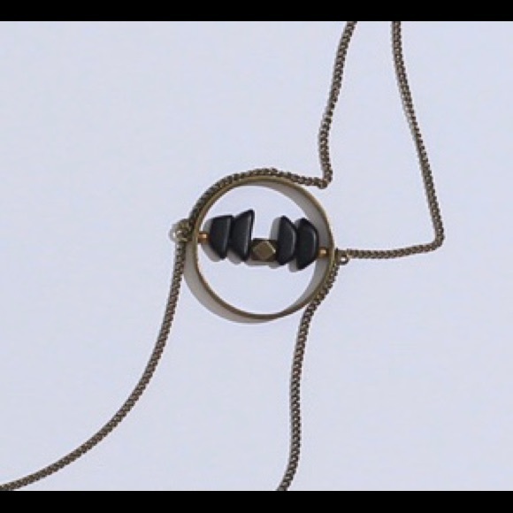 Anthropologie Jewelry - Geometric circle bolo style minimal necklace